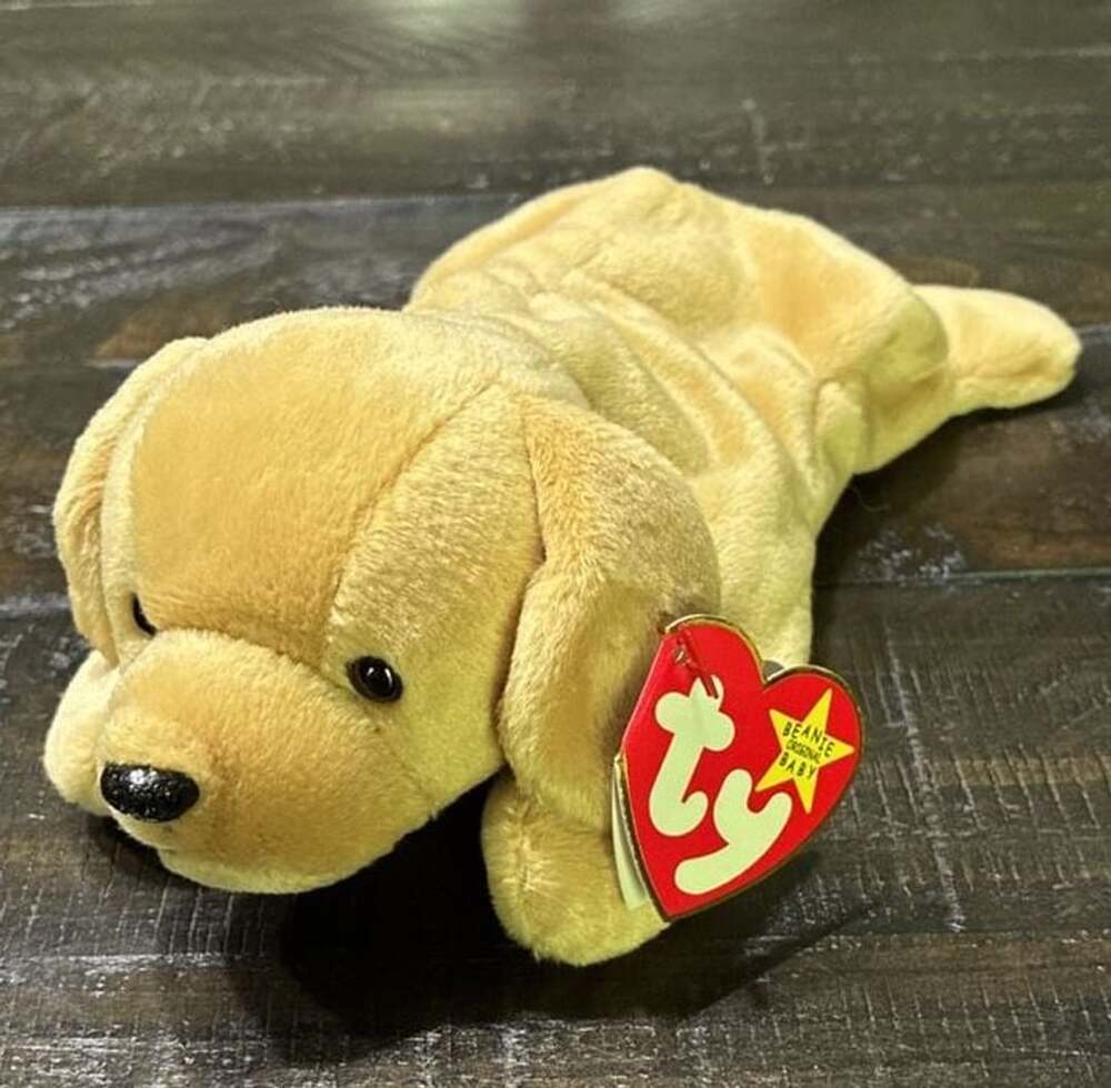 Ty Beanie Baby Fetch The Dog Golden Retriever Plush Stuffed Animal
